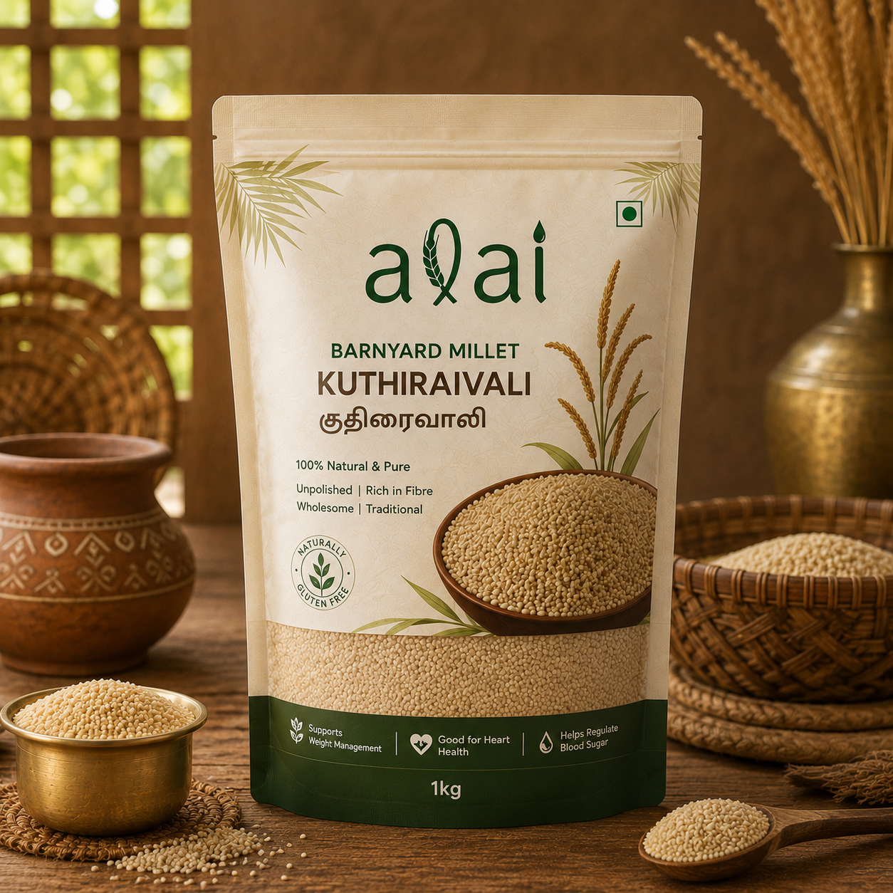 Barnyard Millet – Kuthiraivali (Unpolished)