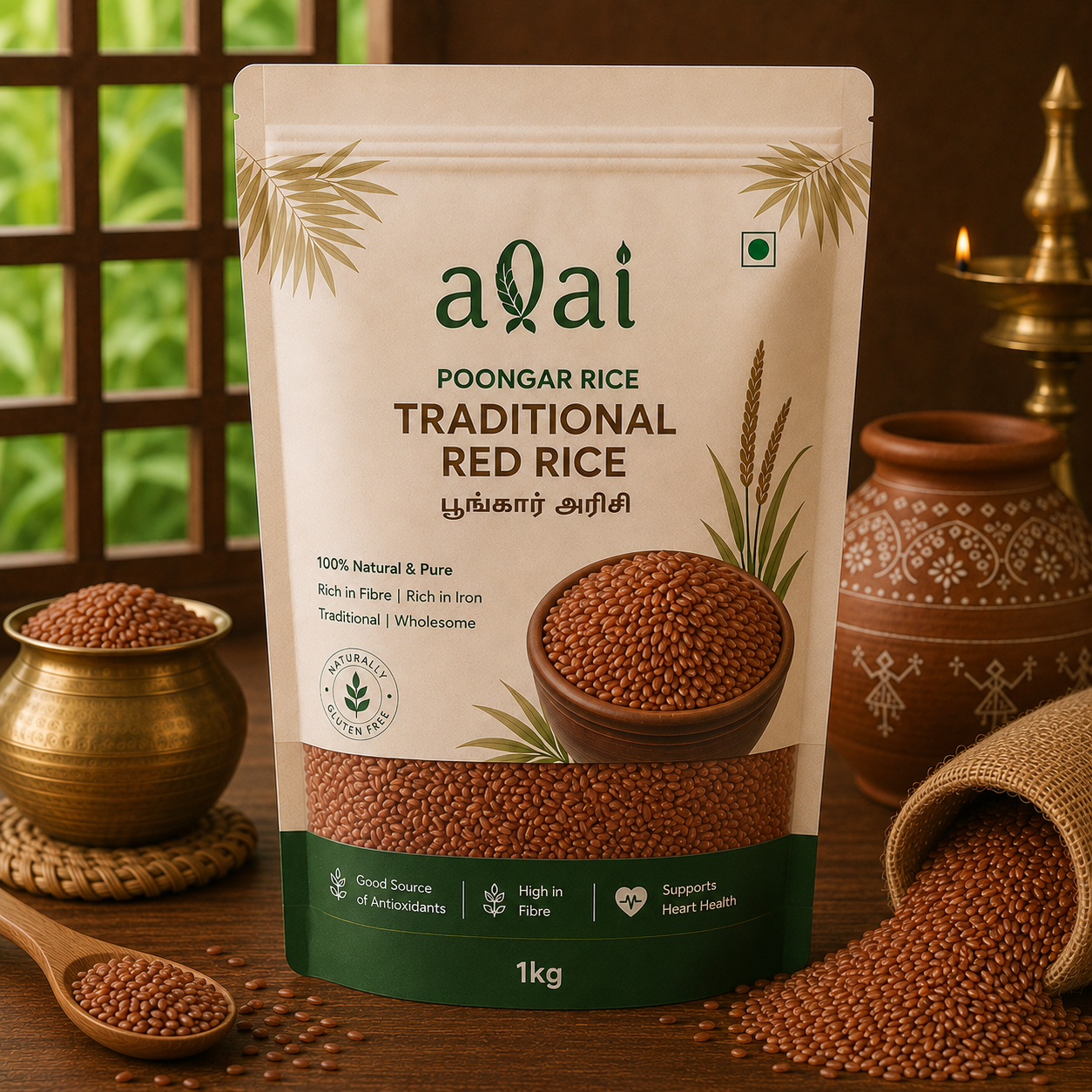 Poongar Rice – Traditional Red Rice