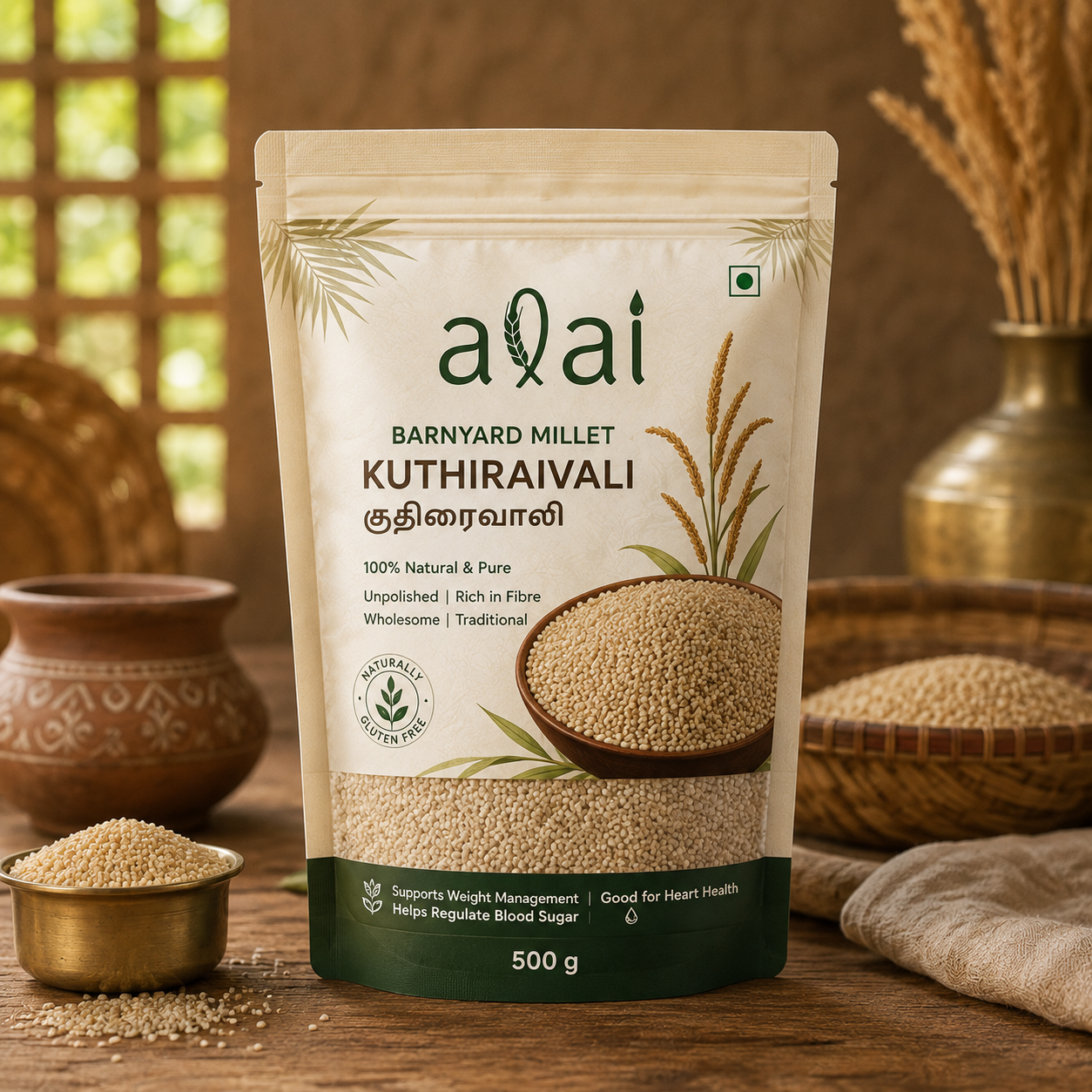 Barnyard Millet – Kuthiraivali (Unpolished)