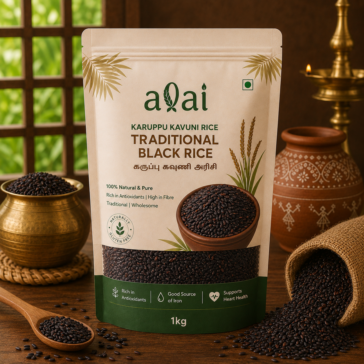 Karuppu Kavuni Rice – Traditional Black Rice