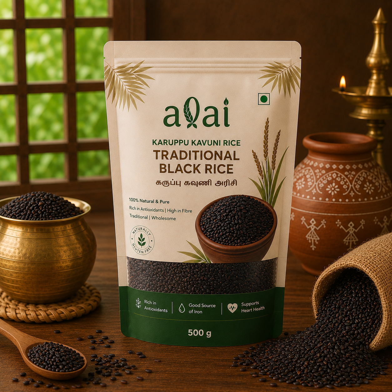 Karuppu Kavuni Rice – Traditional Black Rice