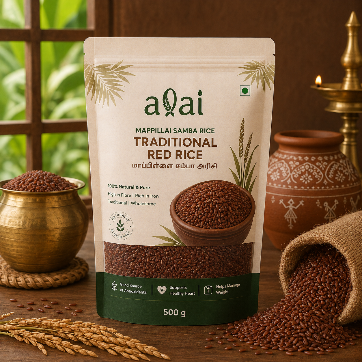 Mappillai Samba Rice – Traditional Red Rice