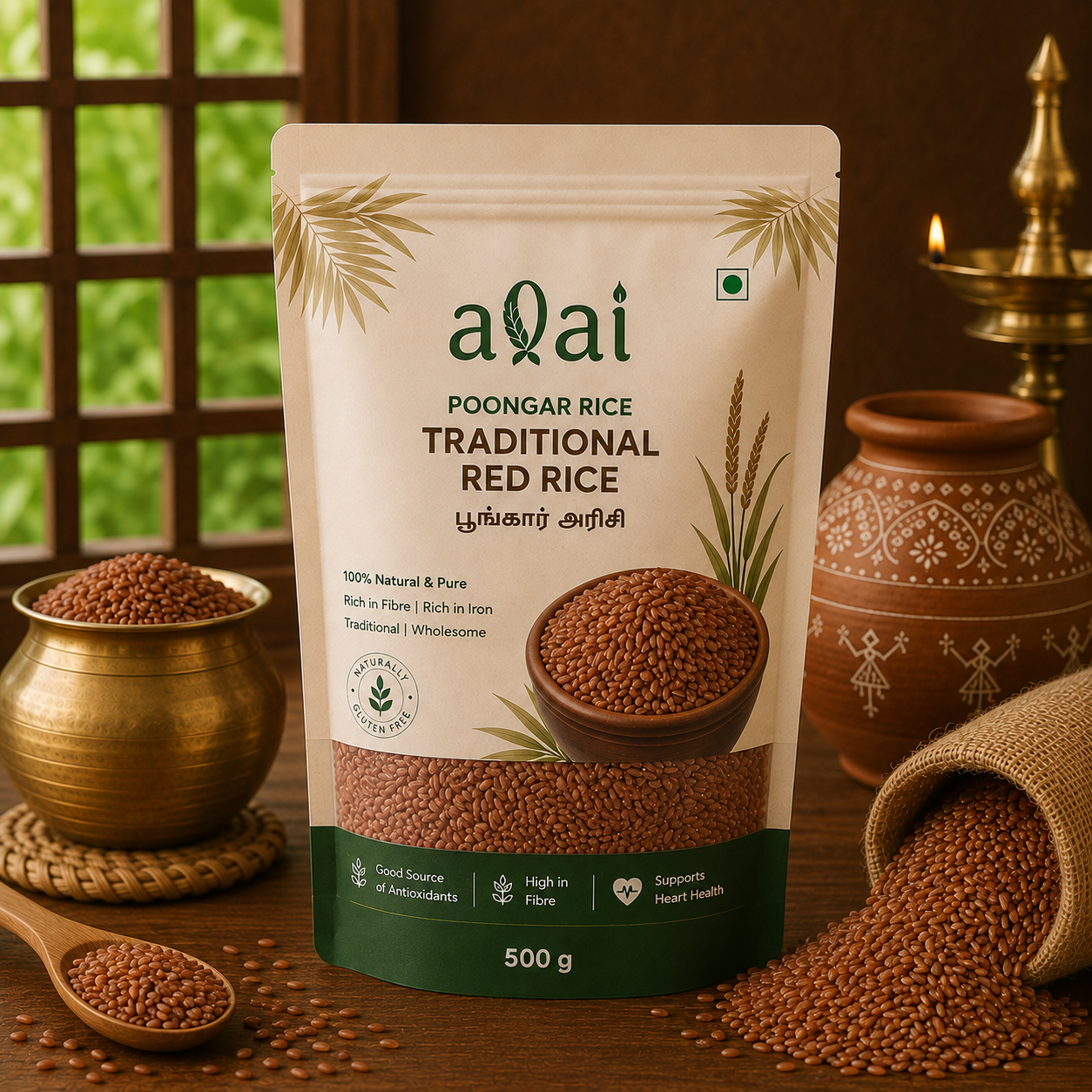 Poongar Rice – Traditional Red Rice