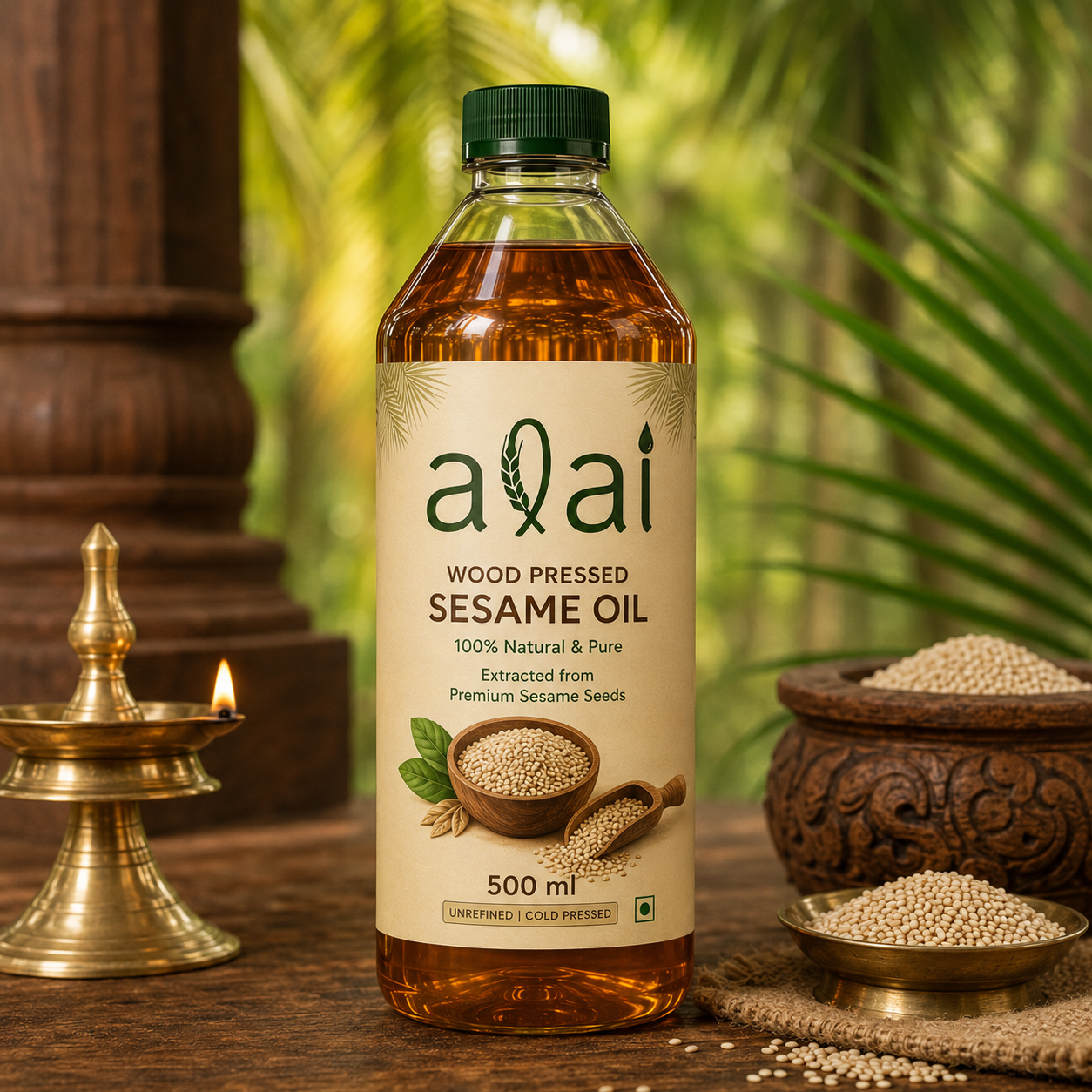 Wood Pressed Sesame Oil – Marachekku Nallennai