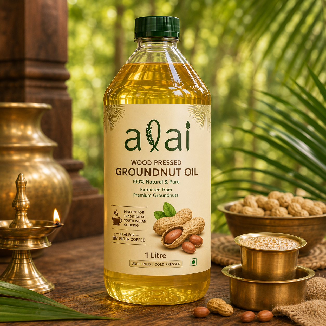 Wood Pressed Groundnut Oil – Marachekku Kadalai Ennai